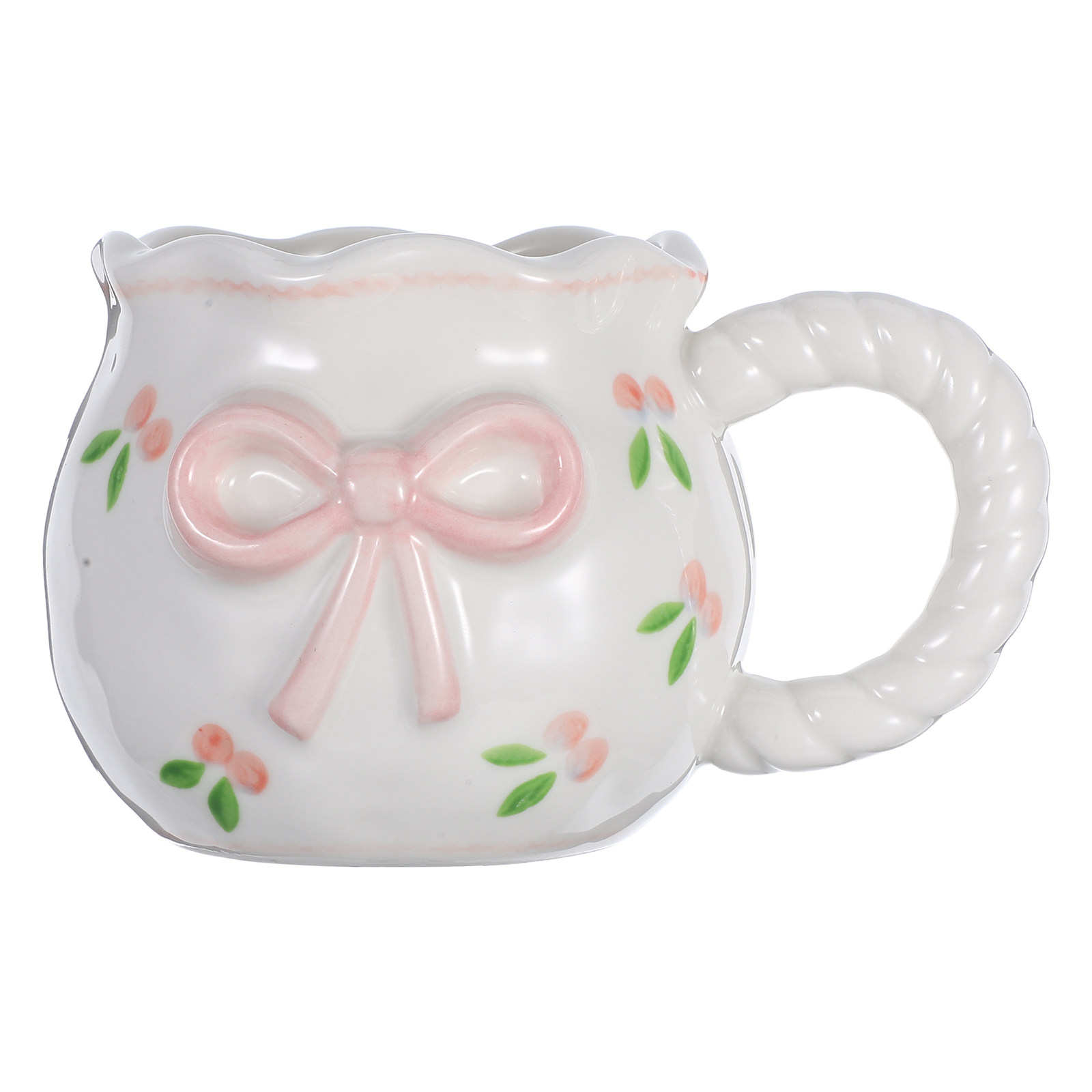 Morning Tea Coffee - Handmade Bowknot Ceramic Coffee Mug 3D
