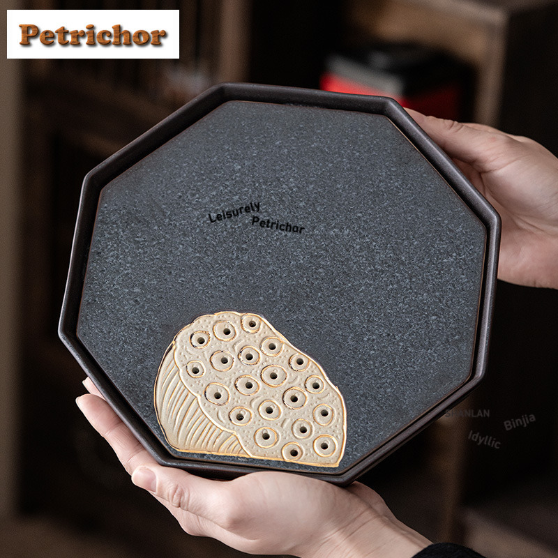 Gold Drawing Lotus Pod Octagon - Coffee Tea Drawing review and price