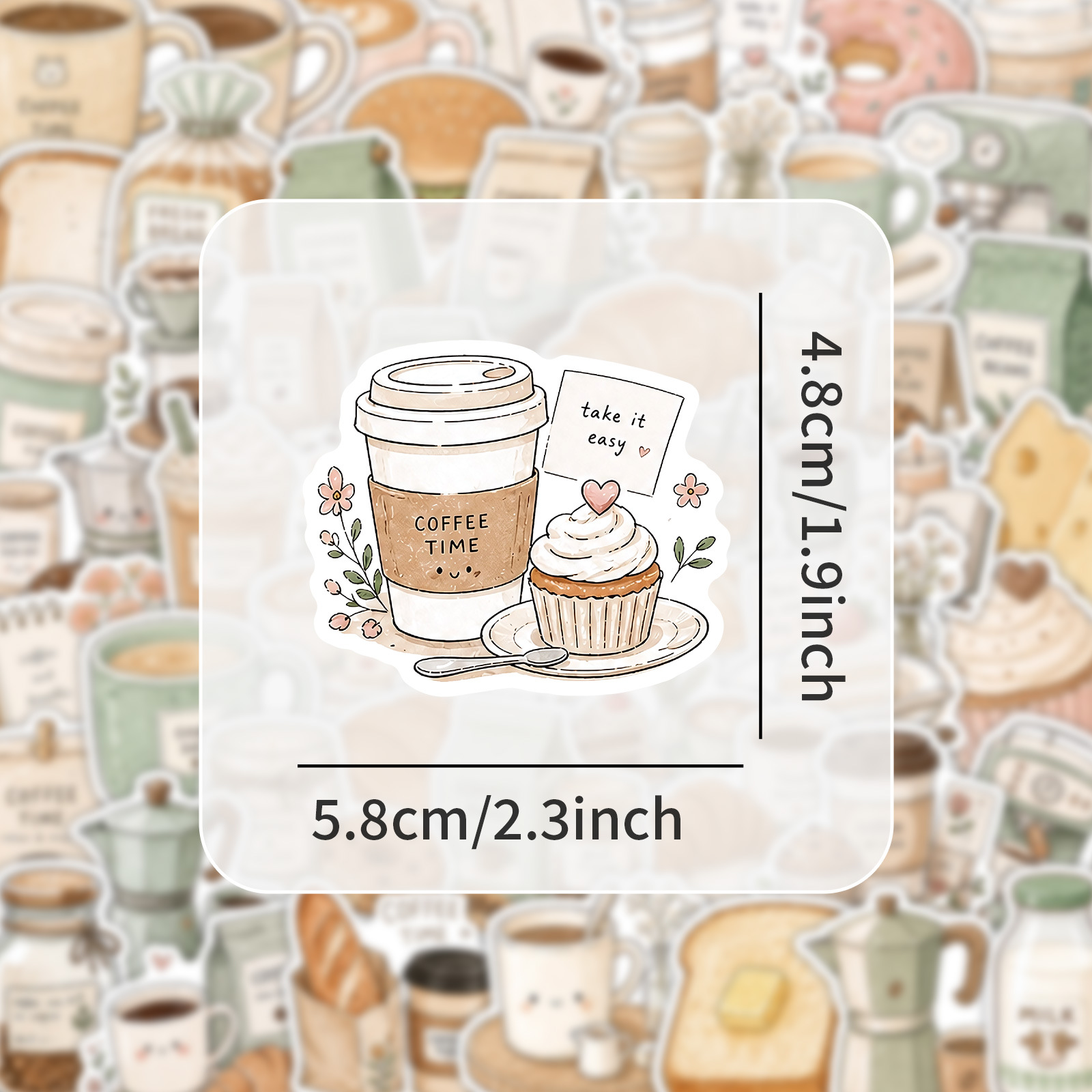 50-100 PCS Coffee Time Sticker - Coffee Tea Journal review and price