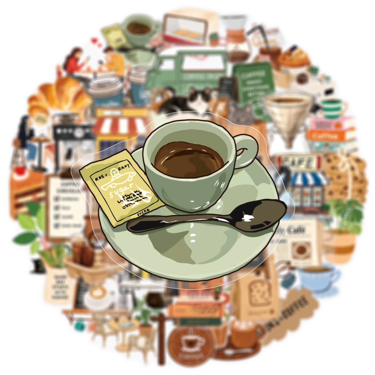 50-Pack Healing Coffee Shop Af - Coffee Tea Journal review and price