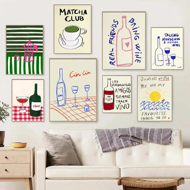 Colorful Drawings Abstract Art - Coffee Tea Drawing review and price
