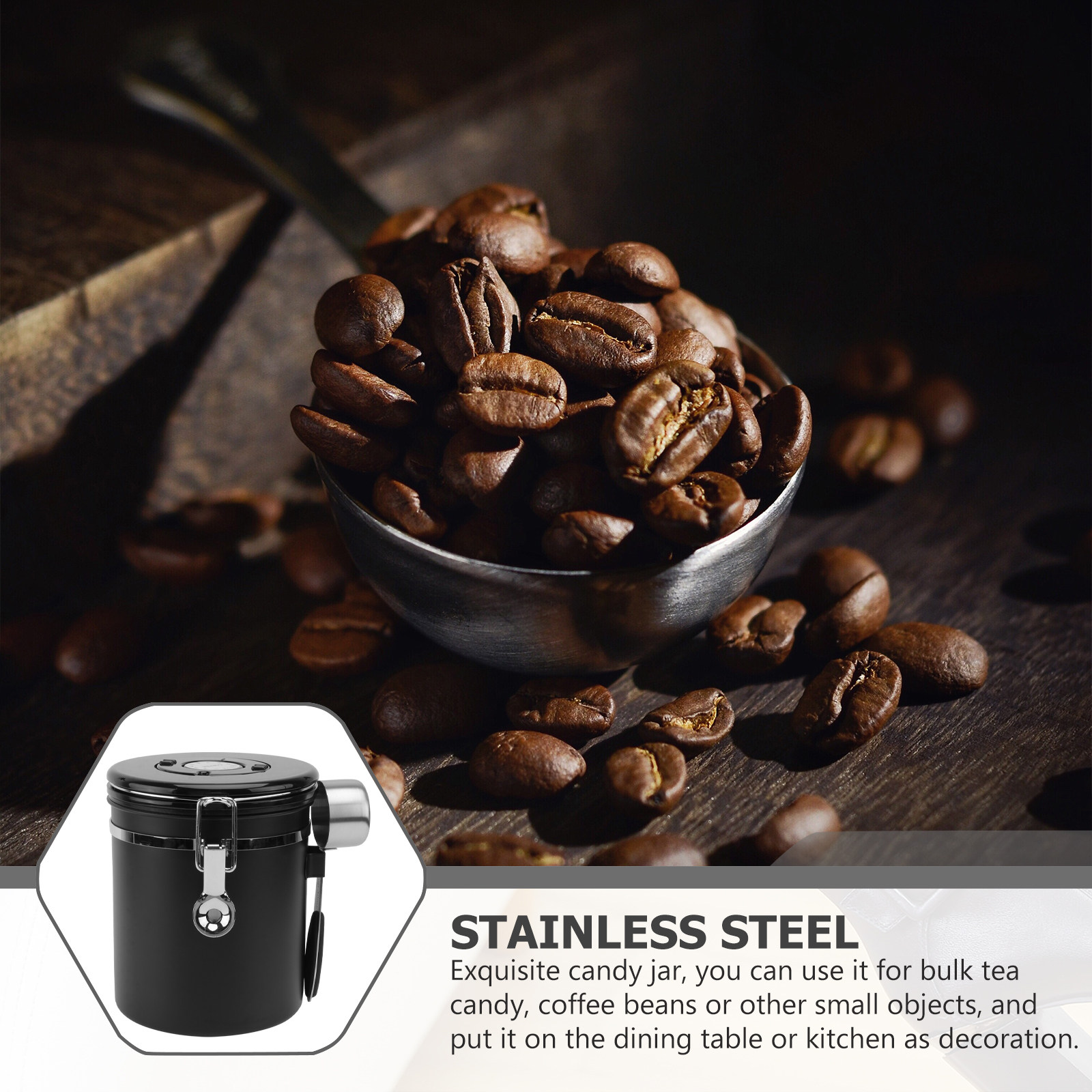1Pcs Premium Stainless Steel C - Coffee Tea Jars review and price