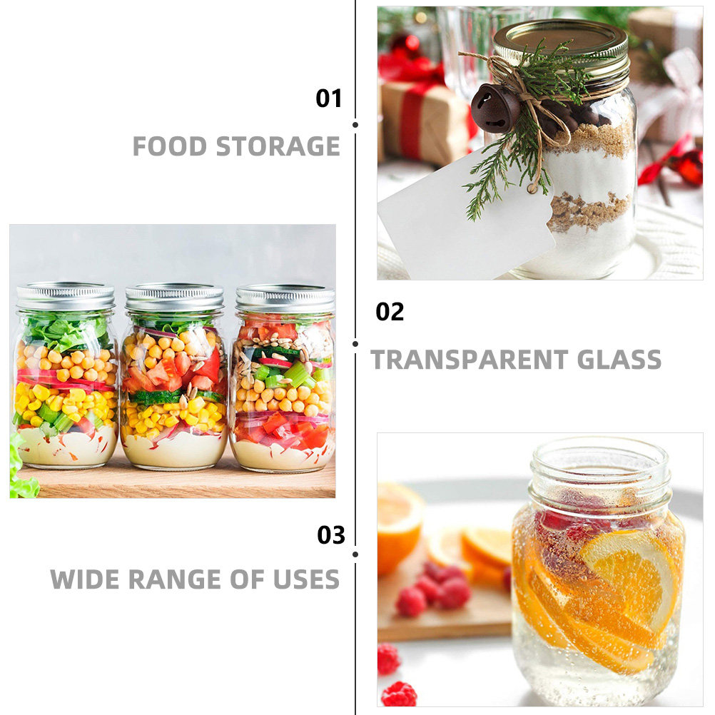 6Pcs Transparent Round Glass J - Coffee Tea Jars review and price