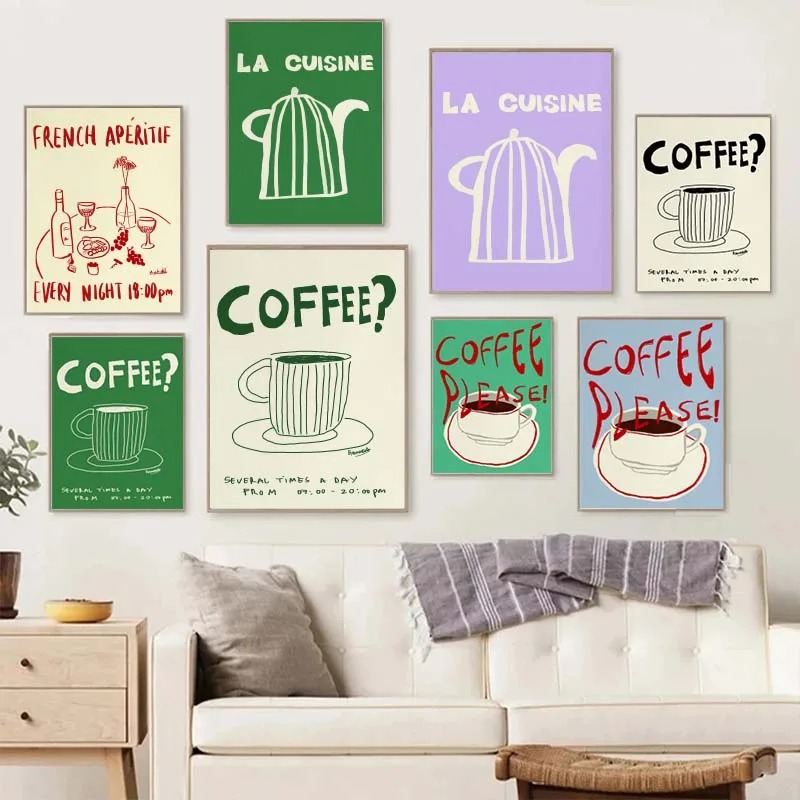 1PC frameless decorative art p - Coffee Tea Drawing review and price