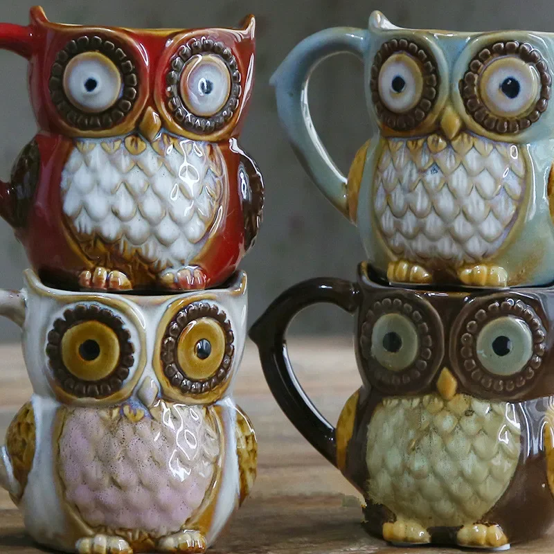 Cute Owl Cartoon Coffee Drinkw - Morning Tea Coffee review and price